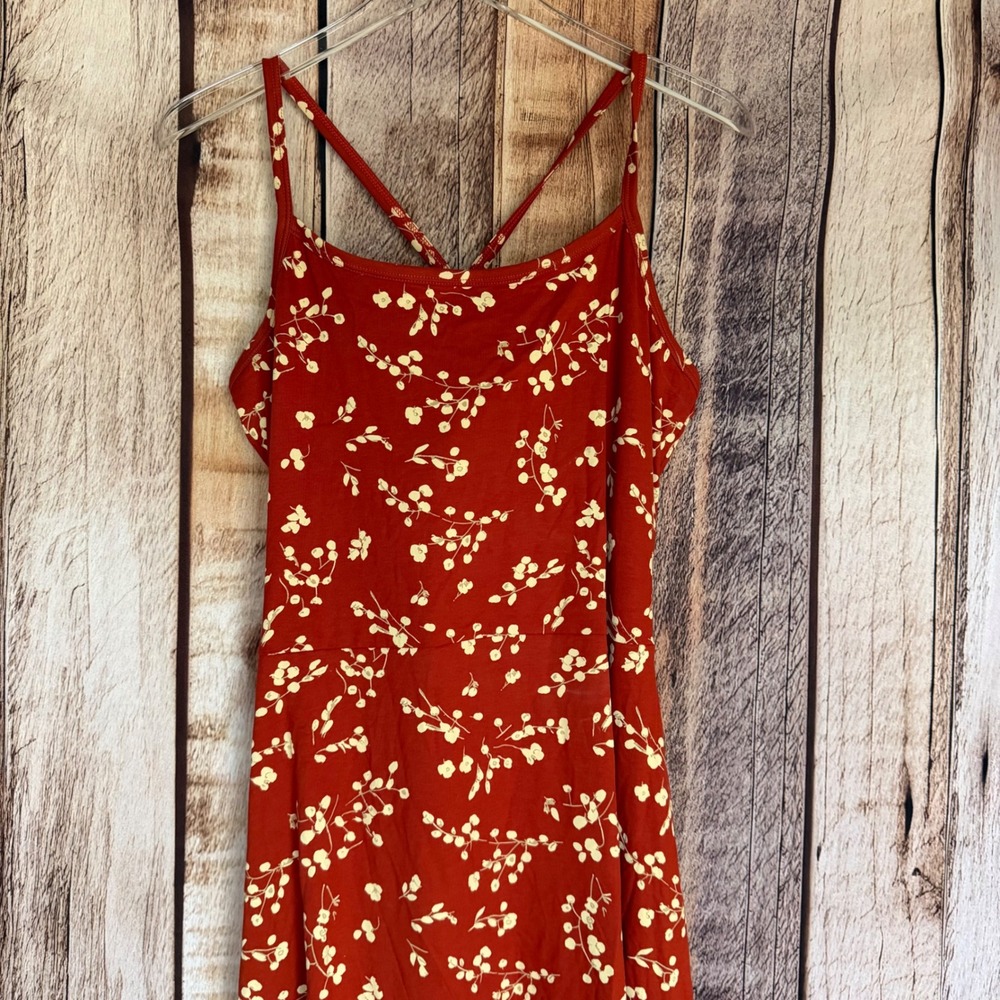 Pact Organic Dress Cotton Fit & Flare Floral Midi Boho Summer Sundress Spring XL - Picture 3 of 8